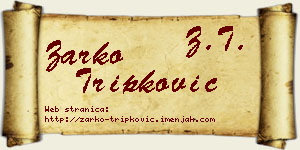 Žarko Tripković vizit kartica